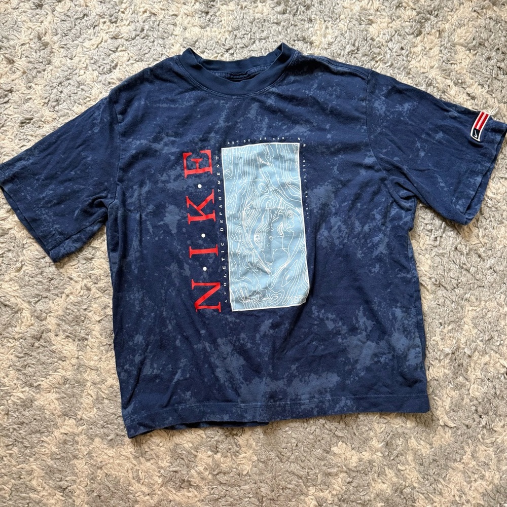 Nike Blue Boxy Slight Crop T-Shirt